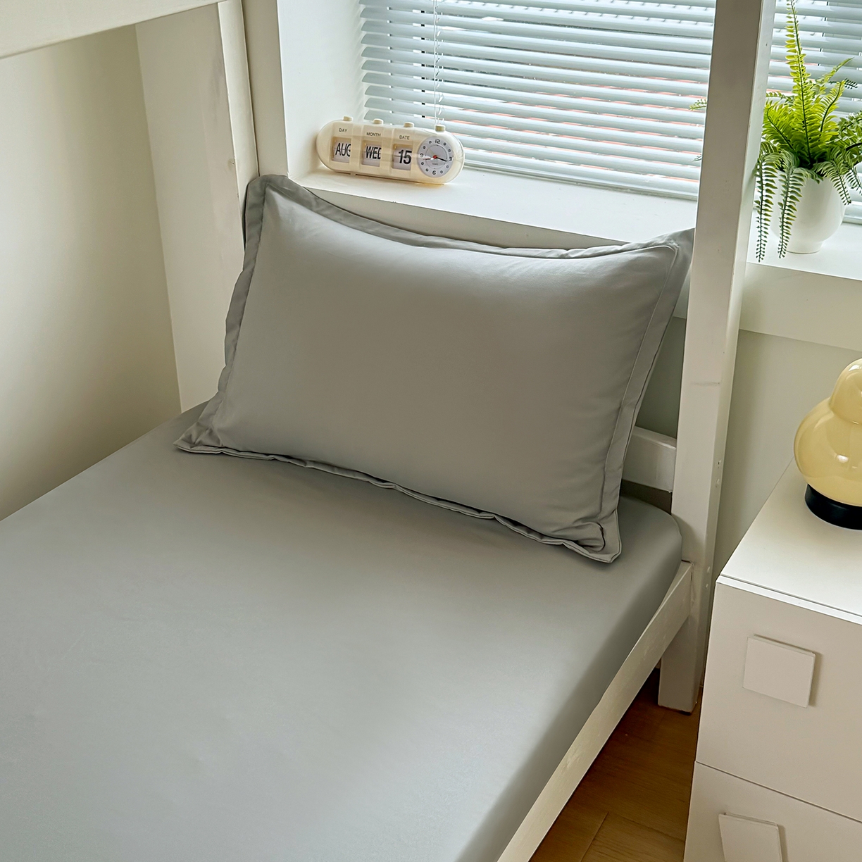 91家纺网 家纺一手货源 找家纺 （总）茗婷家纺 2025新款供跨境外贸高克重纯色磨毛床笠宾馆养老院床笠多规格