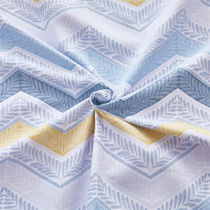 91家纺网 家纺一手货源 找家纺 雲归梦 2025新款原棉老粗布床单席子凉席印花三件套 舒伯特-蓝