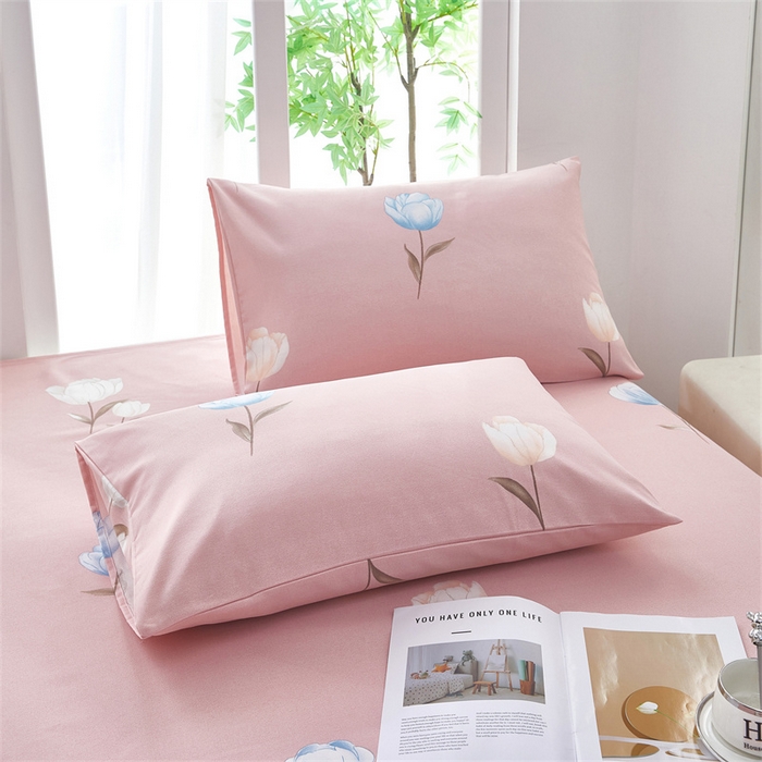 91家纺网 家纺一手货源 找家纺 雲归梦 2025新款原棉老粗布床单席子凉席印花三件套 晚香如玉-粉