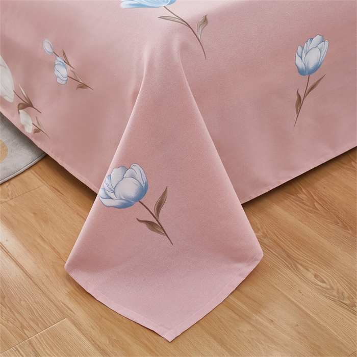 91家纺网 家纺一手货源 找家纺 雲归梦 2025新款原棉老粗布床单席子凉席印花三件套 晚香如玉-粉