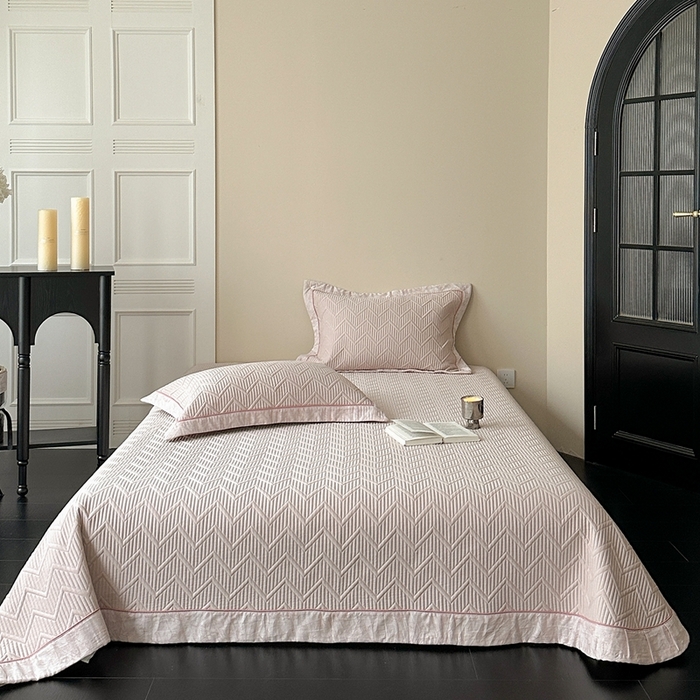 琳可家居 2025春夏新款天丝棉系列床盖可搭配同款夏被（提供买家秀） 湘妃粉