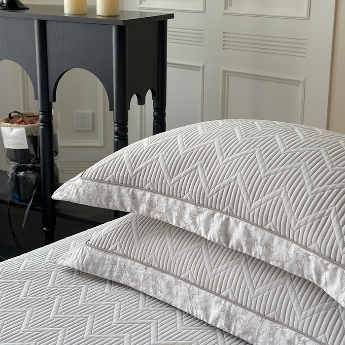 91家纺网 家纺一手货源 找家纺 琳可家居 2025春夏新款天丝棉系列床盖可搭配同款夏被（提供买家秀） 夜幕灰