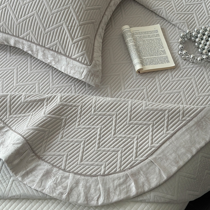 91家纺网 家纺一手货源 找家纺 琳可家居 2025春夏新款天丝棉系列床盖可搭配同款夏被（提供买家秀） 夜幕灰