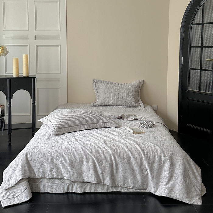 琳可家居 2025春夏新款天丝棉系列床盖可搭配同款夏被（提供买家秀） 夜幕灰