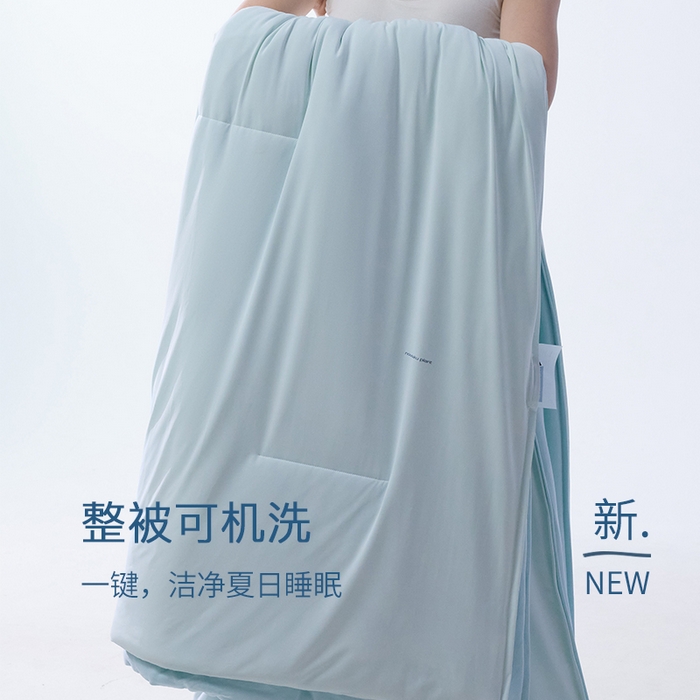 91家纺网 家纺一手货源 找家纺 唯爱品 2026春夏新款深睡控温夏被记忆枕源头工厂夏凉被记忆枕源头工厂空调被记忆枕源头工厂 青空灰