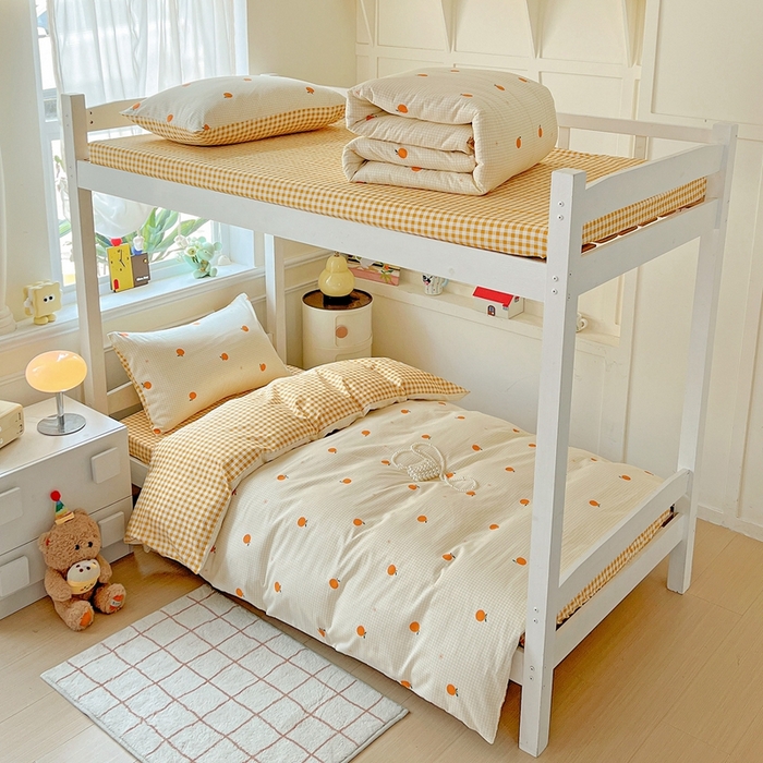 91家纺网 家纺一手货源 找家纺 （总）三兄弟 2025新款全棉印花学生三件套床单床笠四件套被套