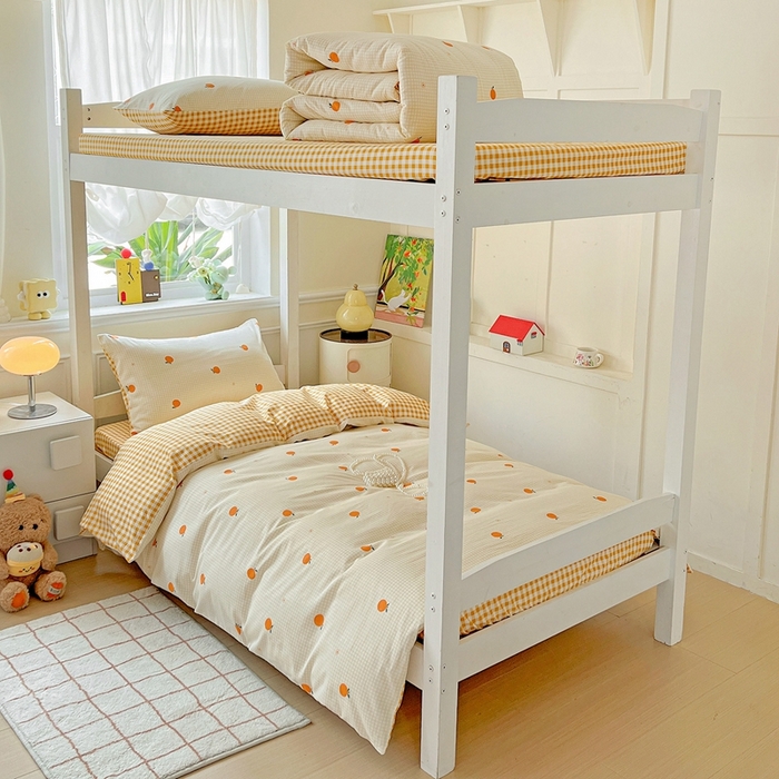 91家纺网 家纺一手货源 找家纺 （总） 2024新款13372小清新ins风全棉四件套提供买家秀