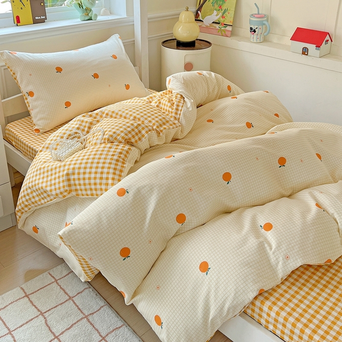 91家纺网 家纺一手货源 找家纺 （总）三兄弟 2025新款全棉印花学生三件套床单床笠四件套被套