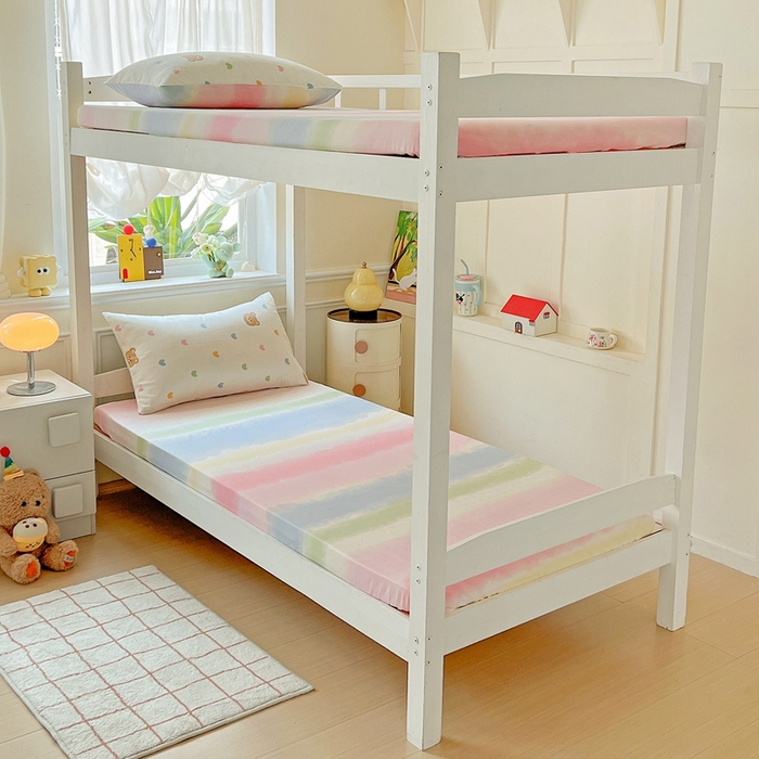 91家纺网 家纺一手货源 找家纺 三兄弟 2025新款全棉印花学生三件套床单床笠四件套被套 米洛熊