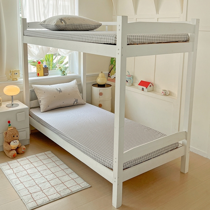 91家纺网 家纺一手货源 找家纺 三兄弟 2025新款全棉印花学生三件套床单床笠四件套被套 晚安小狗