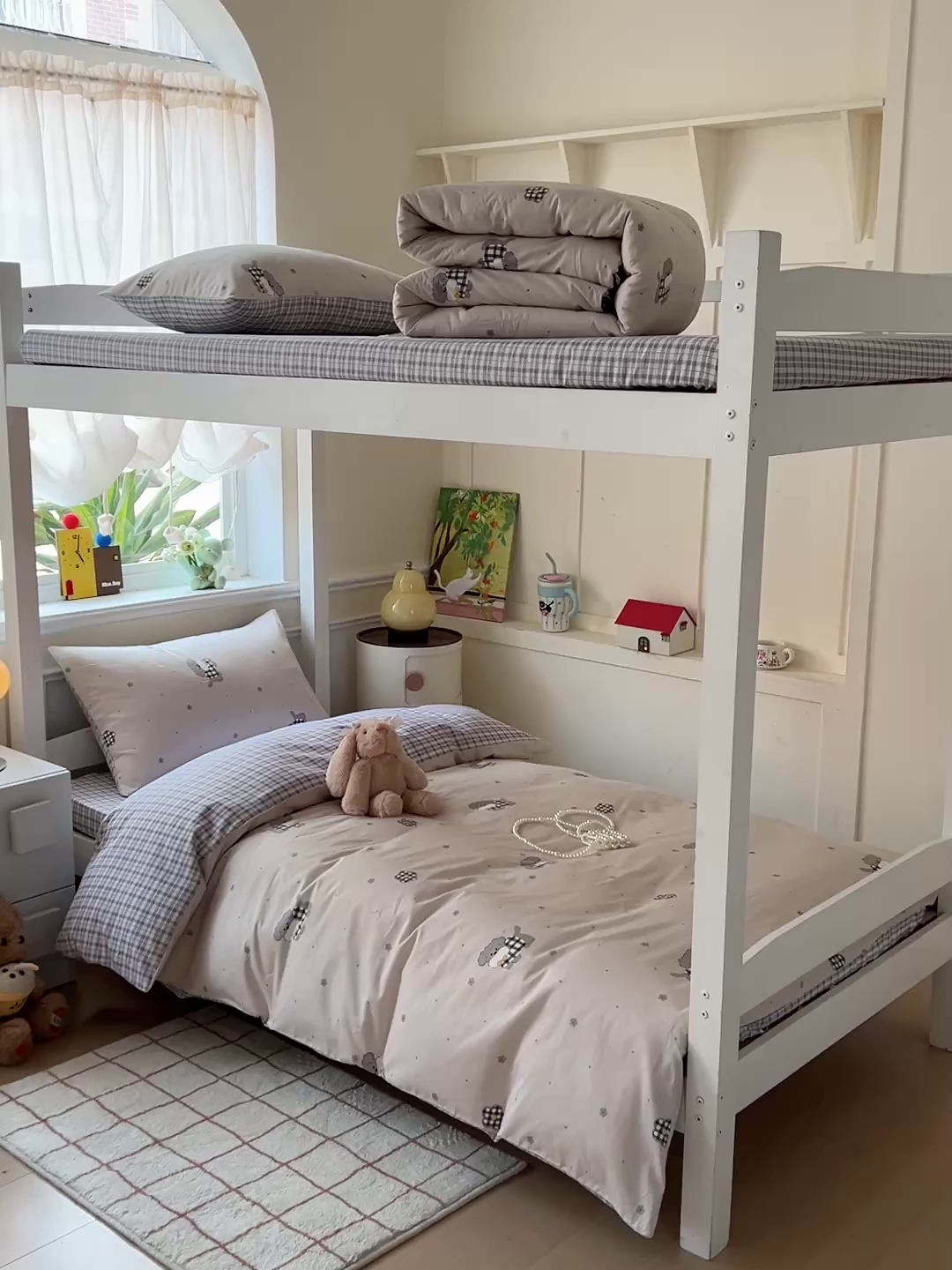 91家纺网 家纺一手货源 找家纺 三兄弟 2025新款全棉印花学生三件套床单床笠四件套被套 晚安小狗