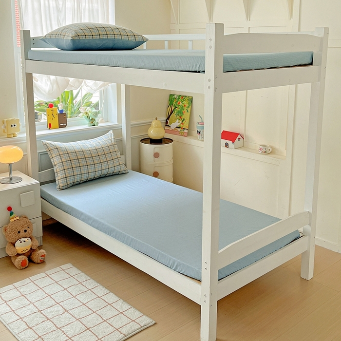 91家纺网 家纺一手货源 找家纺 三兄弟 2025新款全棉印花学生三件套床单床笠四件套被套 铂尔曼 蓝