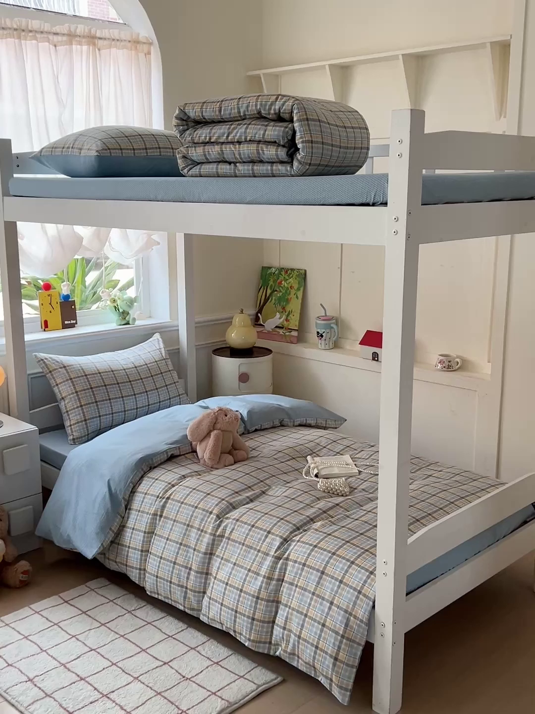 91家纺网 家纺一手货源 找家纺 三兄弟 2025新款全棉印花学生三件套床单床笠四件套被套 铂尔曼 蓝