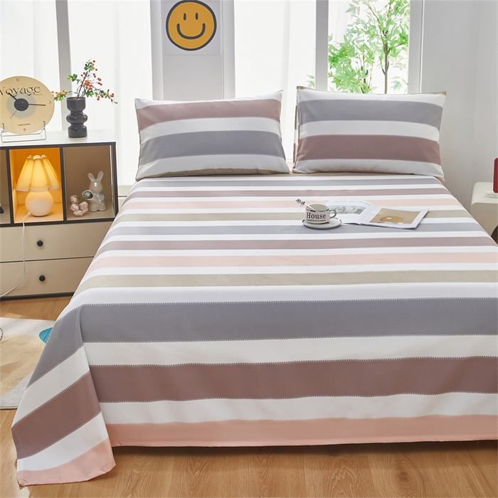 91家纺网 家纺一手货源 找家纺 （总）雲归梦 2025新款原棉老粗布床单席子凉席印花三件套