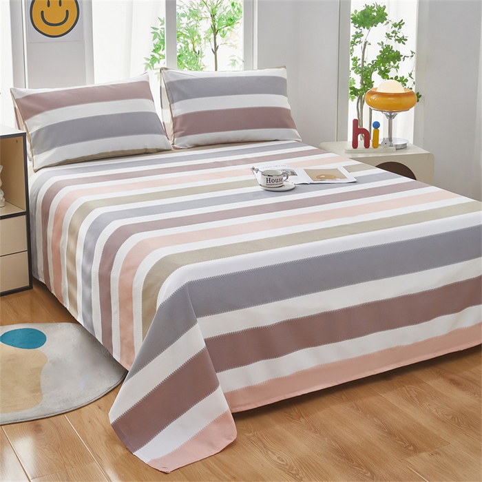 91家纺网 家纺一手货源 找家纺 （总）雲归梦 2025新款原棉老粗布床单席子凉席印花三件套