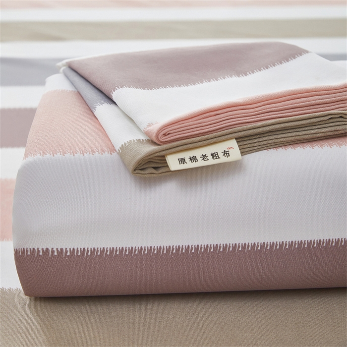 91家纺网 家纺一手货源 找家纺 （总）雲归梦 2025新款原棉老粗布床单席子凉席印花三件套