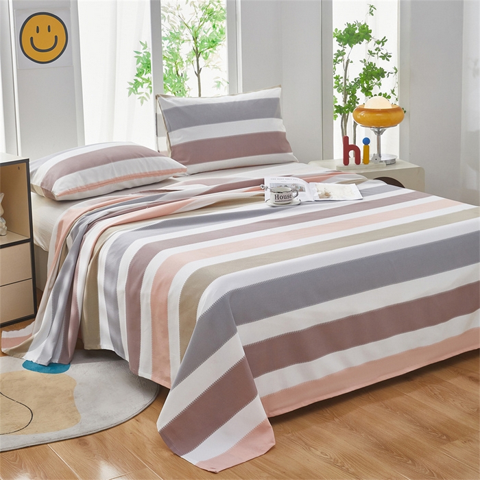 91家纺网 家纺一手货源 找家纺 （总）雲归梦 2025新款原棉老粗布床单席子凉席印花三件套