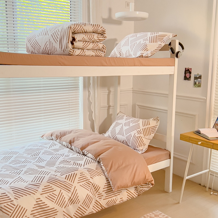 91家纺网 家纺一手货源 找家纺 （总）金鑫汇家纺 2025新款印花花型-学生上下铺三件套