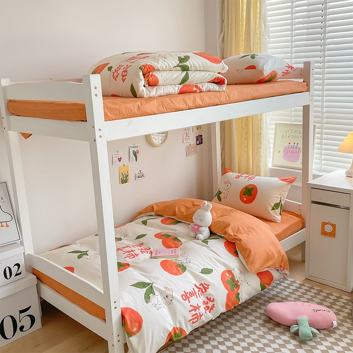 91家纺网 家纺一手货源 找家纺 （总）金鑫汇家纺 2025新款印花花型-学生上下铺三件套