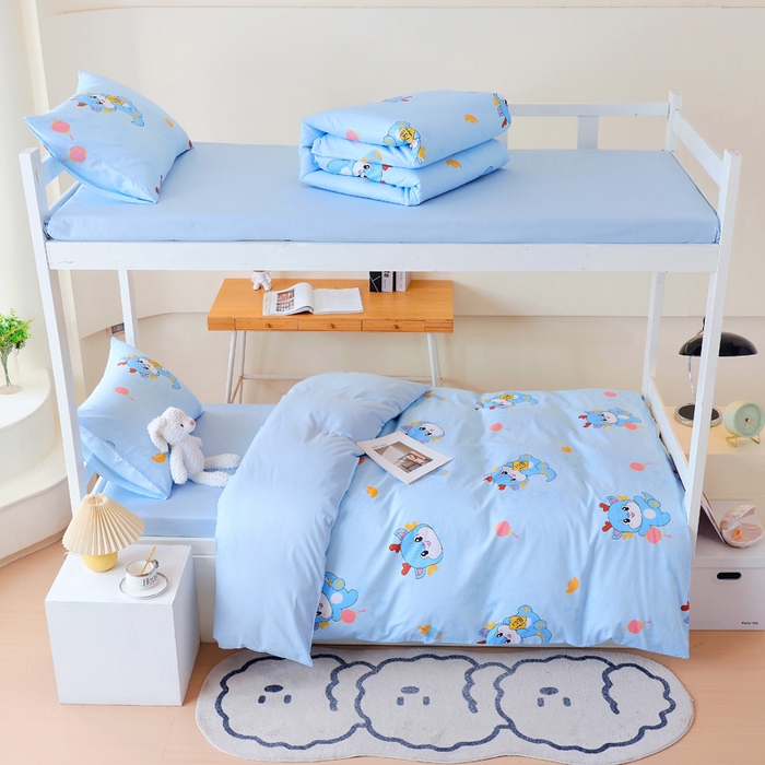 91家纺网 家纺一手货源 找家纺 （总）金鑫汇家纺 2025新款印花花型-学生上下铺三件套