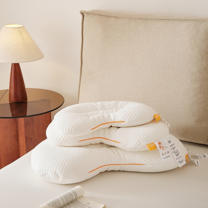 91家纺网 家纺一手货源 找家纺 境月枕芯坊 2025春夏新款眠豆豆护颈枕 枕头枕芯 组合图仅供展示 /只