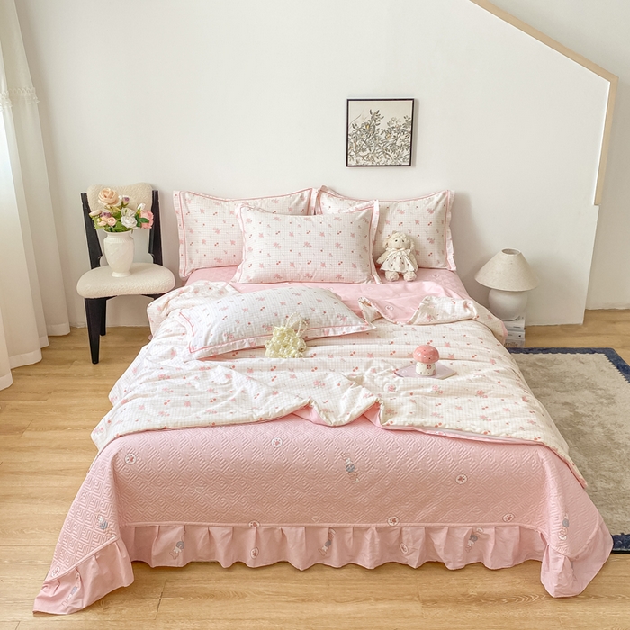 91家纺网 家纺一手货源 找家纺 （总）富之航家纺 2025新款全棉印花床盖四件套