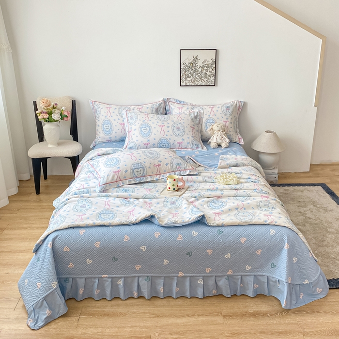 91家纺网 家纺一手货源 找家纺 （总）富之航家纺 2025新款全棉印花床盖四件套