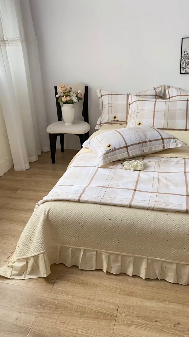 91家纺网 家纺一手货源 找家纺 （总）富之航家纺 2025新款全棉印花床盖四件套