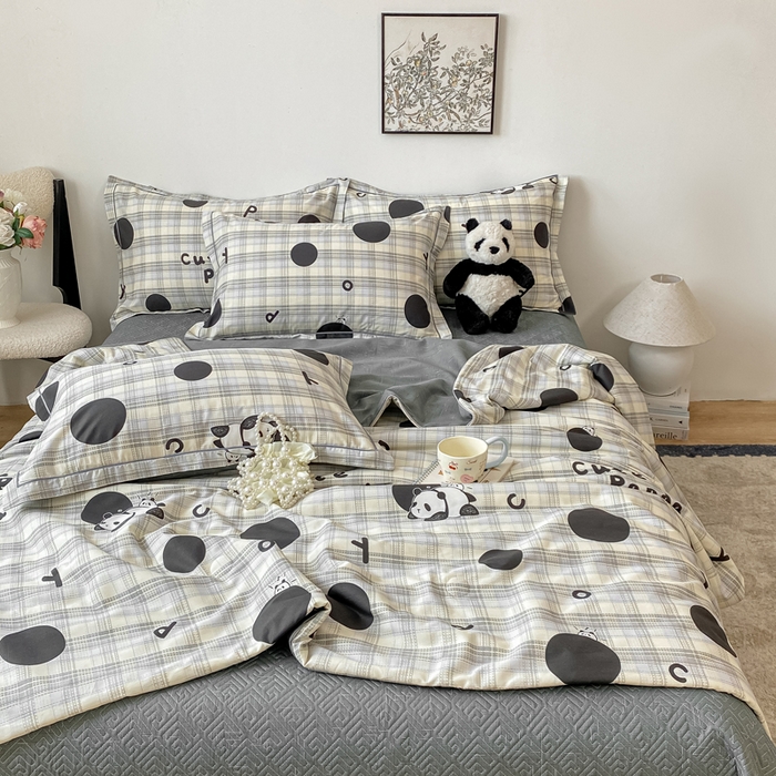 91家纺网 家纺一手货源 找家纺 富之航家纺 2025新款全棉印花床盖四件套 鈥嬬唺鎶辨牸