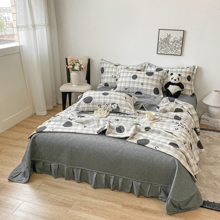 91家纺网 家纺一手货源 找家纺 富之航家纺 2025新款全棉印花床盖四件套 鈥嬬唺鎶辨牸