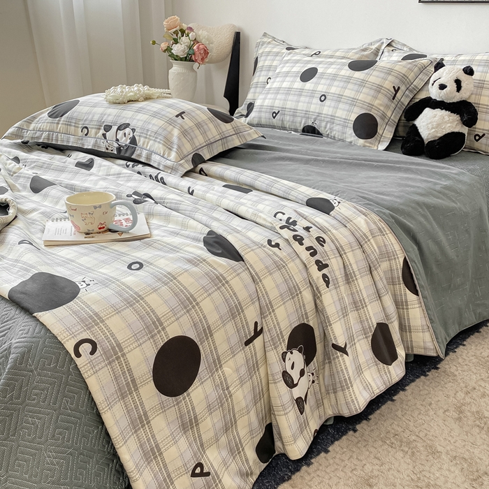 91家纺网 家纺一手货源 找家纺 富之航家纺 2025新款全棉印花床盖四件套 鈥嬬唺鎶辨牸