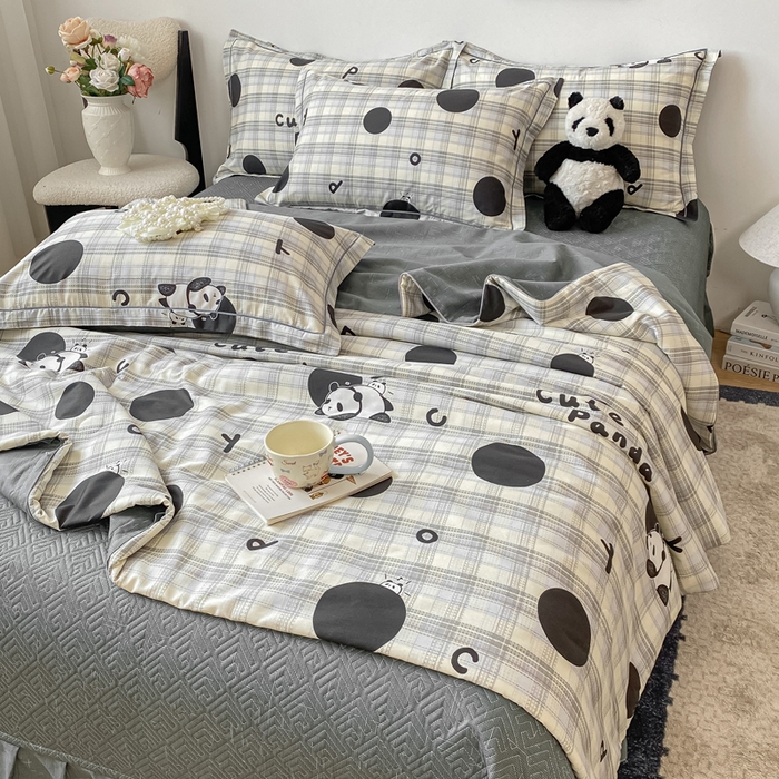 91家纺网 家纺一手货源 找家纺 富之航家纺 2025新款全棉印花床盖四件套 鈥嬬唺鎶辨牸