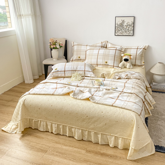 91家纺网 家纺一手货源 找家纺 富之航家纺 2025新款全棉印花床盖四件套 童趣甜梦