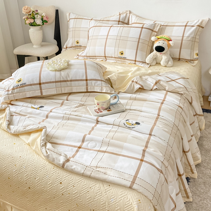 91家纺网 家纺一手货源 找家纺 富之航家纺 2025新款全棉印花床盖四件套 童趣甜梦