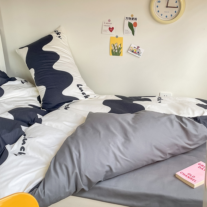 91家纺网 家纺一手货源 找家纺 金鑫汇家纺 2025新款印花花型-学生上下铺三件套 波浪世界