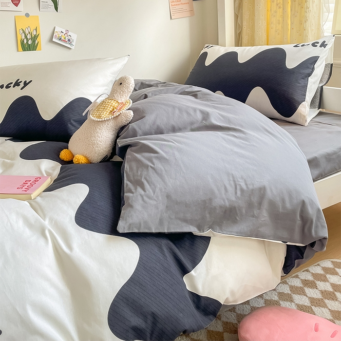 91家纺网 家纺一手货源 找家纺 金鑫汇家纺 2025新款印花花型-学生上下铺三件套 波浪世界