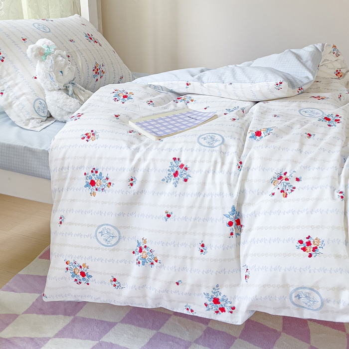 91家纺网 家纺一手货源 找家纺 金鑫汇家纺 2025新款印花花型-学生上下铺三件套 伯爵夫人