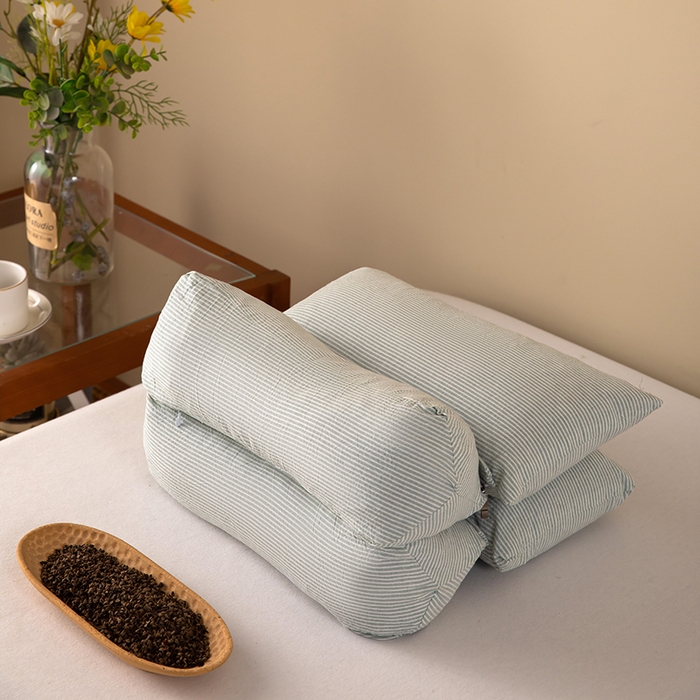 91家纺网 家纺一手货源 找家纺 （总）九州2025新款三角牵引组合荞麦枕