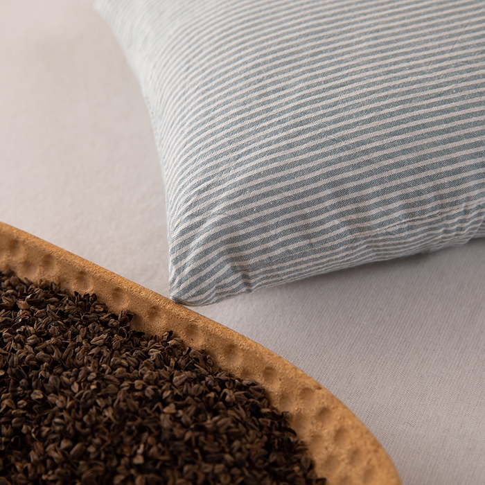 91家纺网 家纺一手货源 找家纺 九州2025新款三角牵引组合荞麦枕 蓝色一只