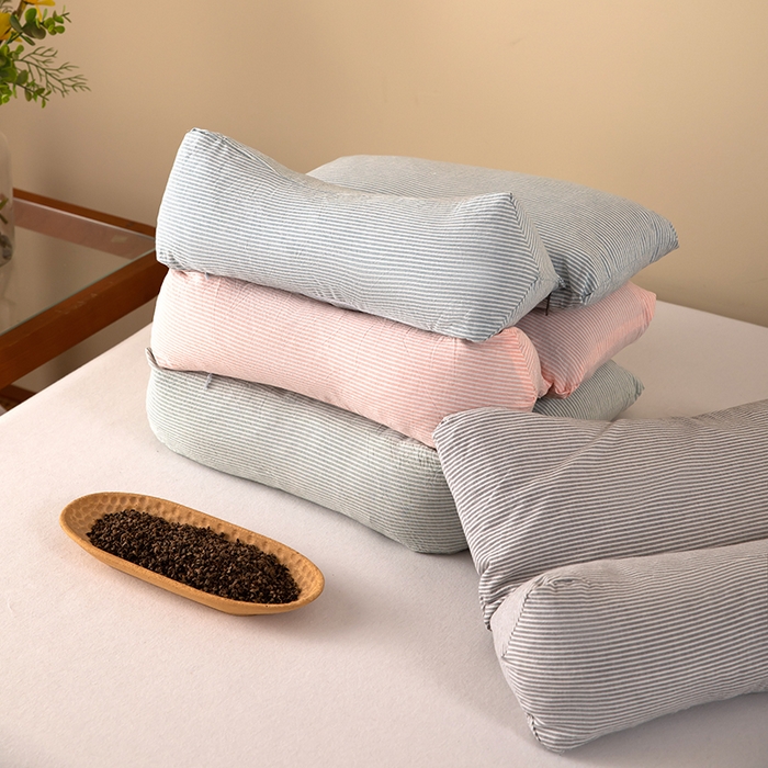 91家纺网 家纺一手货源 找家纺 九州2025新款三角牵引组合荞麦枕 灰色一对