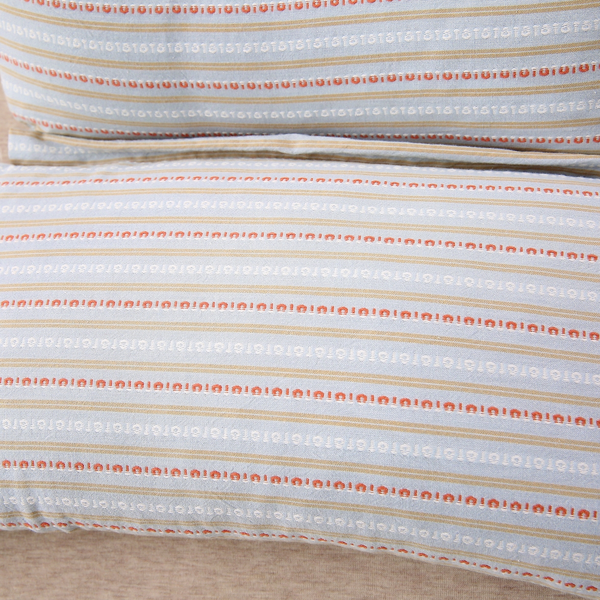 91家纺网 家纺一手货源 找家纺 珍贝家纺 2025新款全棉水洗棉条纹荞麦枕二合一组合枕牵引枕  枕头枕芯 二合一条纹荞麦-灰色/只 二合一荞麦枕