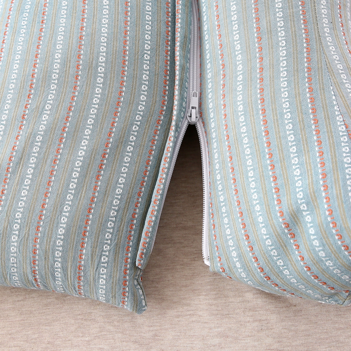 91家纺网 家纺一手货源 找家纺 珍贝家纺 2025新款全棉水洗棉条纹荞麦枕二合一组合枕牵引枕  枕头枕芯 二合一条纹荞麦-蓝色/对 二合一荞麦枕