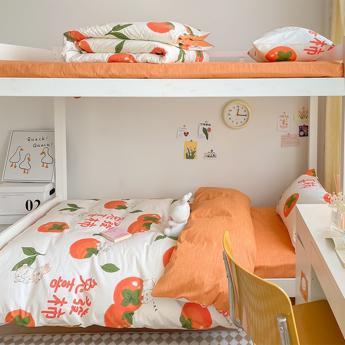 91家纺网 家纺一手货源 找家纺 金鑫汇家纺 2025新款印花花型-学生上下铺三件套 发财兔