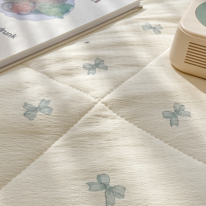 91家纺网 家纺一手货源 找家纺 小叮当家纺仓储工厂店 （提供买家秀 爆款花型 不断货）2025新款云感双层纱床盖夏被四件套 倾结