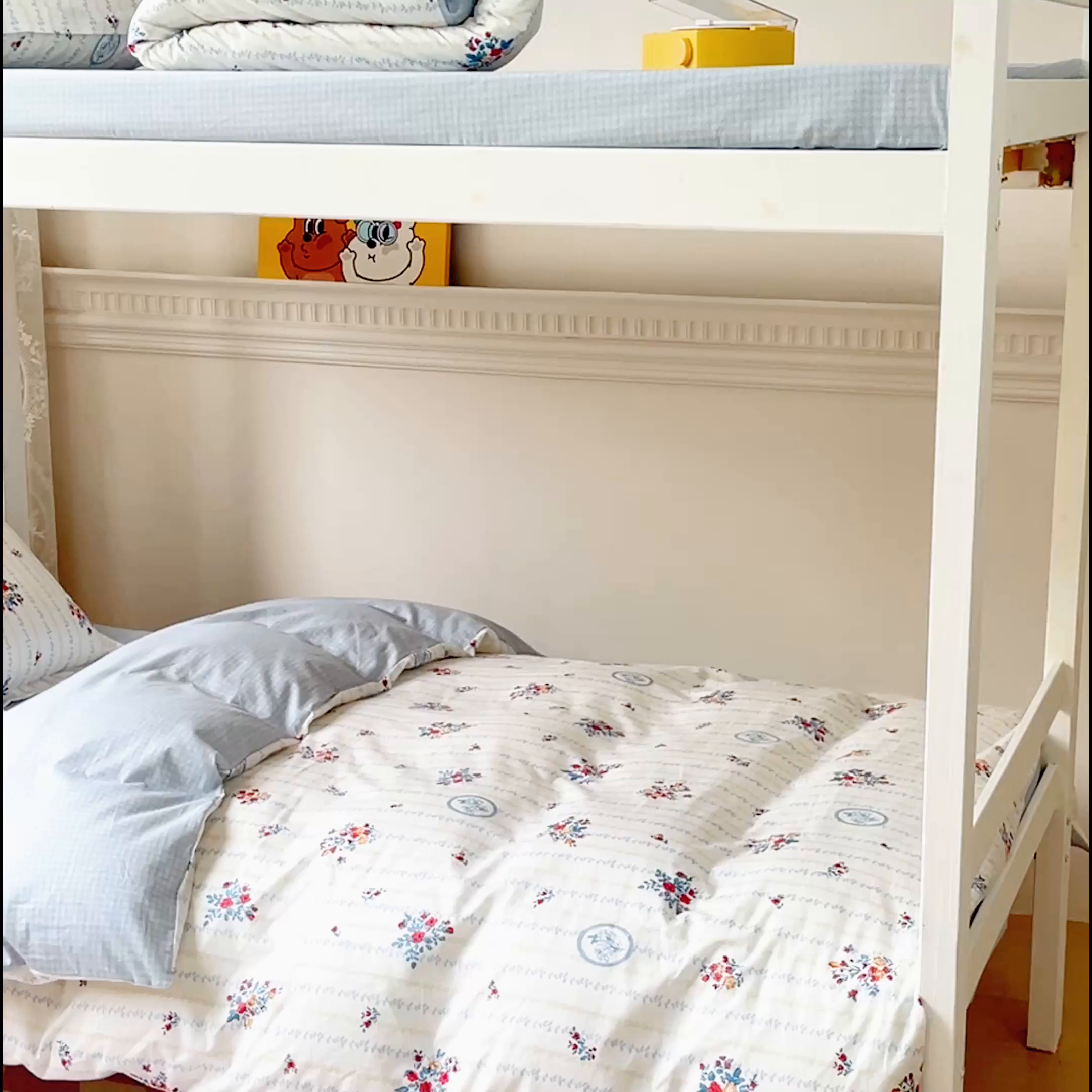 91家纺网 家纺一手货源 找家纺 金鑫汇家纺 2025新款印花花型-学生上下铺三件套 伯爵夫人