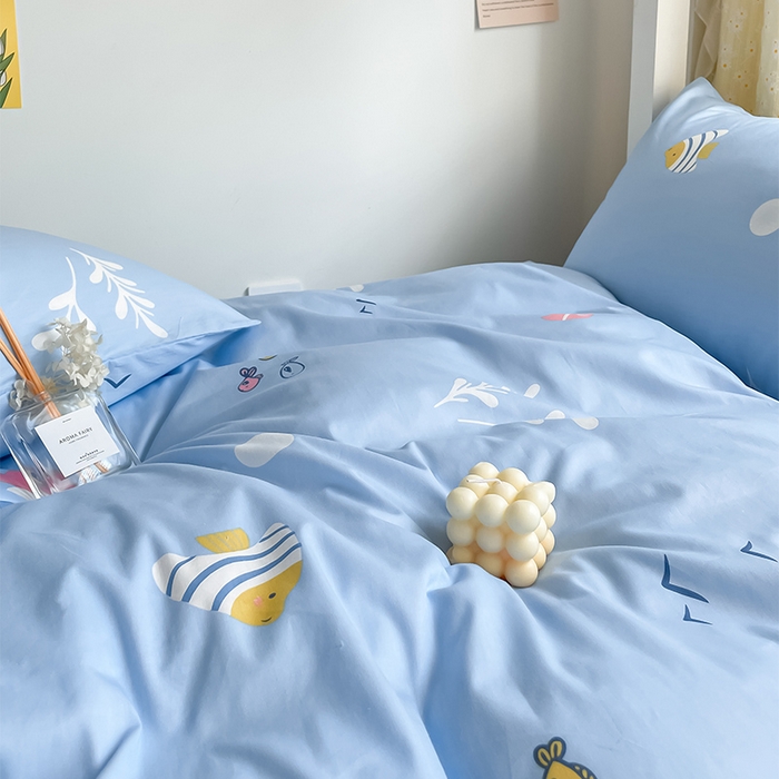 91家纺网 家纺一手货源 找家纺 金鑫汇家纺 2025新款印花花型-学生上下铺三件套 海洋世界