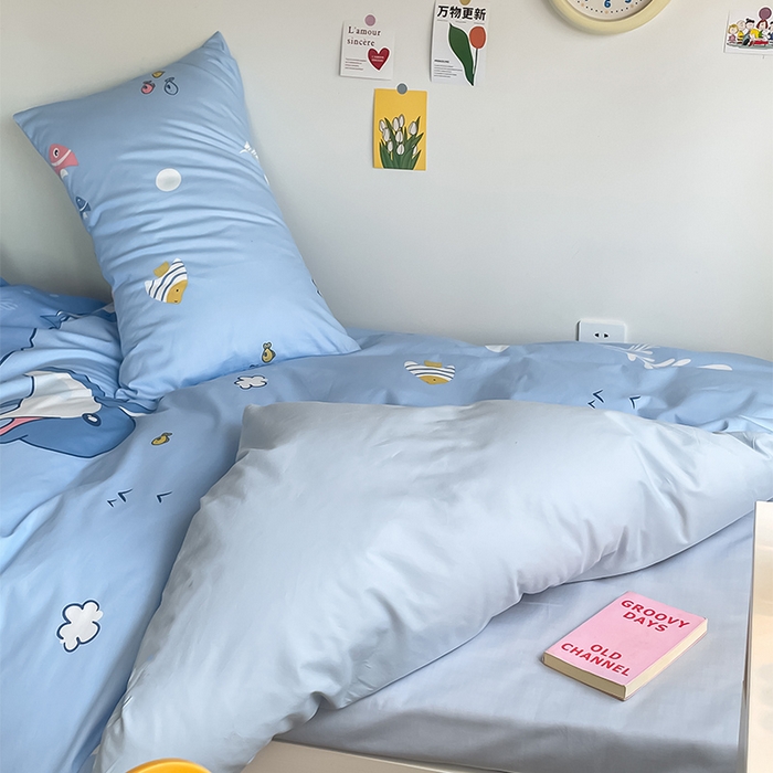 91家纺网 家纺一手货源 找家纺 金鑫汇家纺 2025新款印花花型-学生上下铺三件套 海洋世界