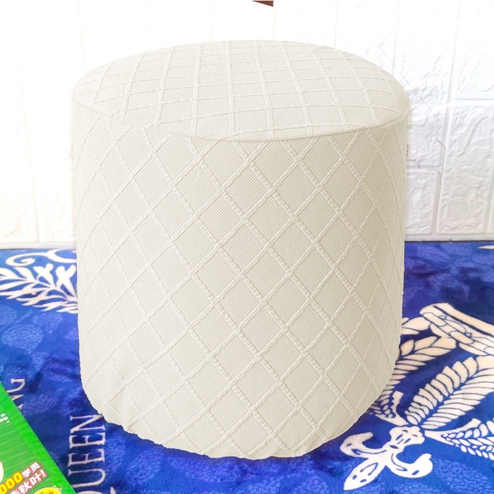 91家纺网 家纺一手货源 找家纺 （总）壹零特色家纺 菱形格提花小号圆柱凳套 换鞋凳套