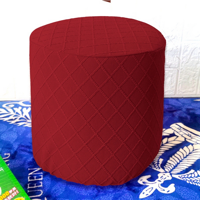 91家纺网 家纺一手货源 找家纺 （总）壹零特色家纺 菱形格提花小号圆柱凳套 换鞋凳套