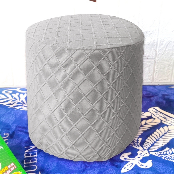 91家纺网 家纺一手货源 找家纺 （总）壹零特色家纺 菱形格提花小号圆柱凳套 换鞋凳套